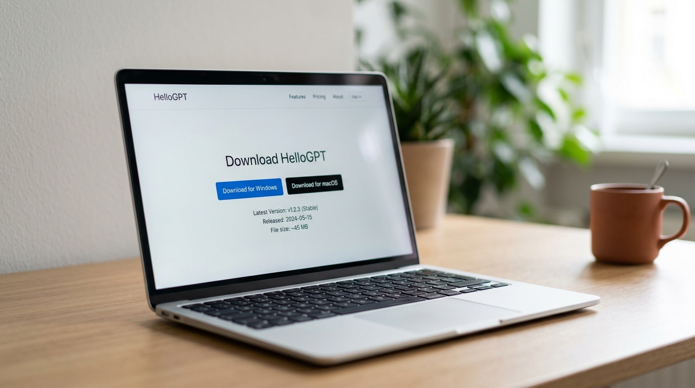 HelloGPT电脑版官方下载页面截图