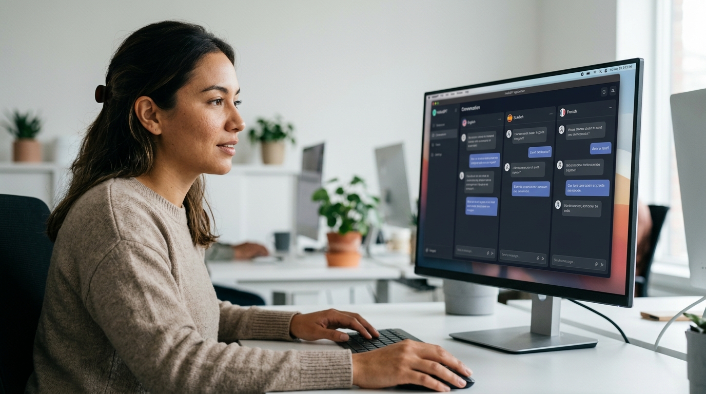HelloGPT电脑版跨境电商多语言客服实时翻译界面